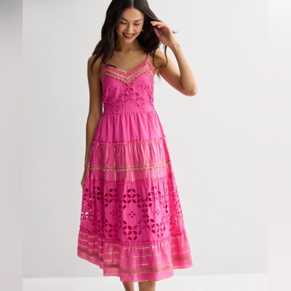 Women’s XL pink Farmers Market tiered dress - Picture 13 of 16
